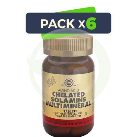 Pack 6x Multimineral Solamins 90 Cápsulas Solgar