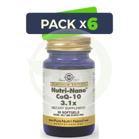 Pack 6x Nutri-Nano Co-Q10 3.1x 50 Cápsulas Solgar