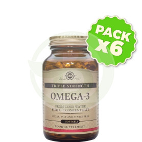 Pack 6x Omega 3 Triple Concentración 50 Cápsulas Solgar
