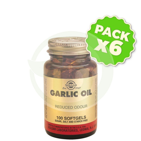 Pack 6x Aceite de Ajo 100 Perlas Solgar