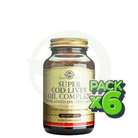 Pack 6x Super COD Liver Oil Complex 60 Cápsulas Solgar