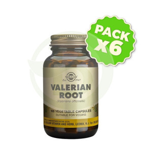 Pack 6x Valeriana Raíz 100 Cápsulas Solgar