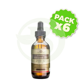 Pack 6x Vitamina D3 2500UI 59Ml. Solgar