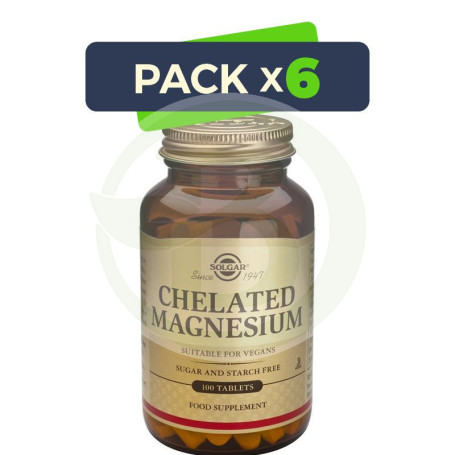 Pack 6x Manganeso Quelado 100 Cápsulas Solgar
