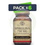 Pack 6x Spirulina Vegetarian 80 Cápsulas Solgar