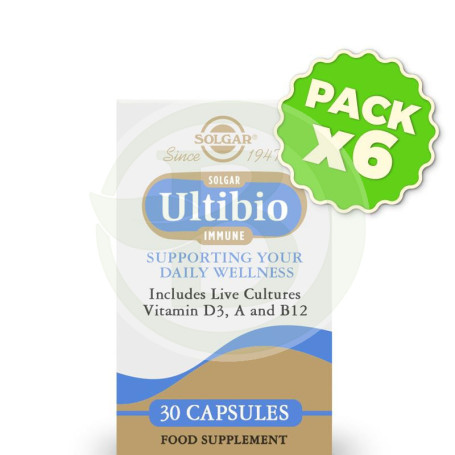Pack 6x Ultibio Inmune 30 Cápsulas Solgar