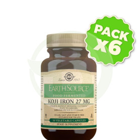 Pack 6x Earth Source Koji Iron 30 Comprimidos Solgar