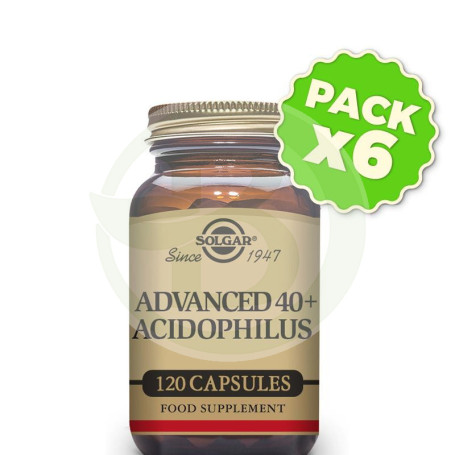 Pack 6x Acidophilus Advanced 40+ 120 Cápsulas Solgar