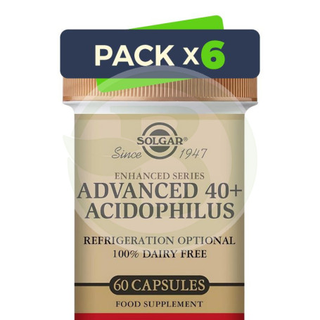Pack 6x Advanced 40+ Acidophilus 60 Cápsulas Solgar