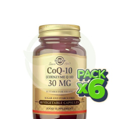 Pack 6x Coenzima Q10 30Mg 60 Cápsulas Vegetales Solgar