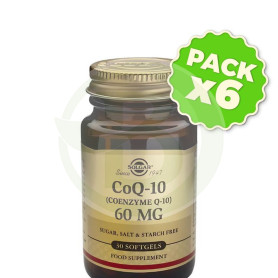 Pack 6x Coenzima Q10 en Aceite 60Mg 30 Perlas Solgar