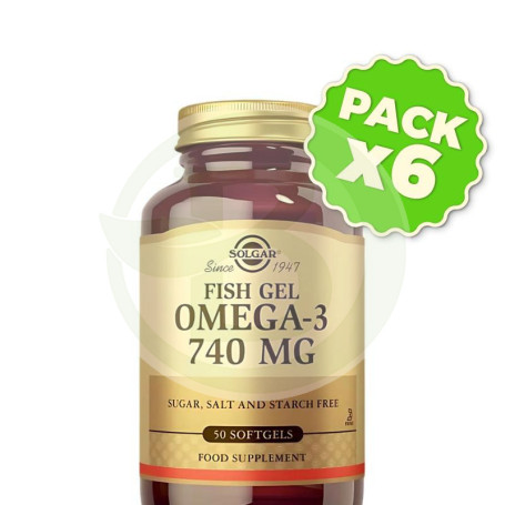 Pack 6x Fish-Gel Omega-3 50 Cápsulas Solgar