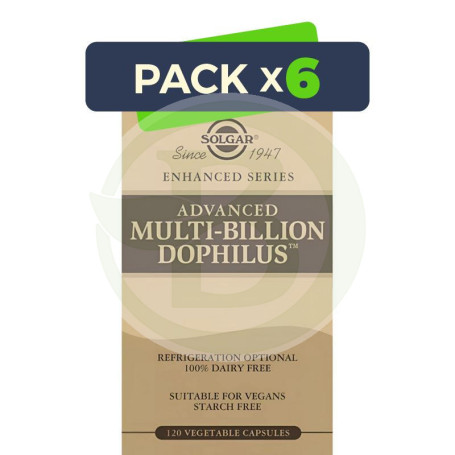 Pack 6x Advanced Multi-Billion Dophilus 120 Cápsulas Solgar