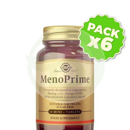 Pack 6x Menoprime 30 Mini Comprimidos Solgar