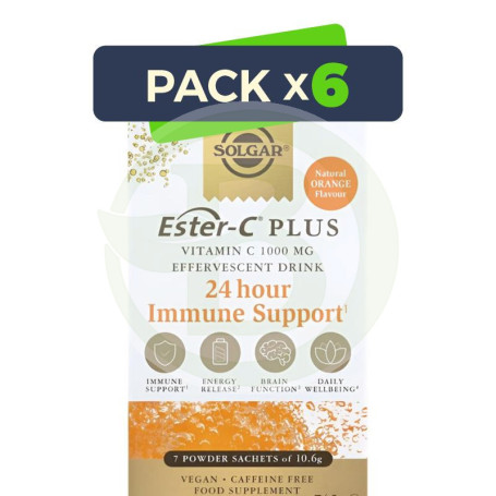 Pack 6x Ester-C Plus 1000Mg 7 Sobres Solgar