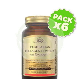 Pack 6x Colageno Vegetariano Ovoderm 60 Capsulas Solgar