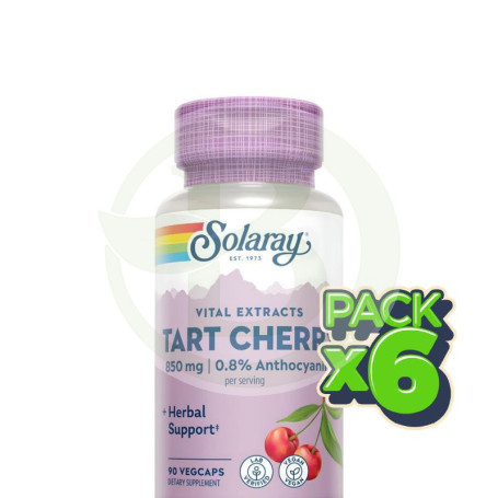 Pack 6x Tart Cherry 90 Cápsulas Vegetales Solaray