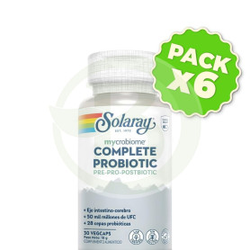Pack 6x Mycrobiome Complete Probiotic 30 Cápsulas Vegetales Solaray