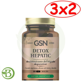 Pack 3x2 Detox Hepatic 90 Comprimidos Gsn