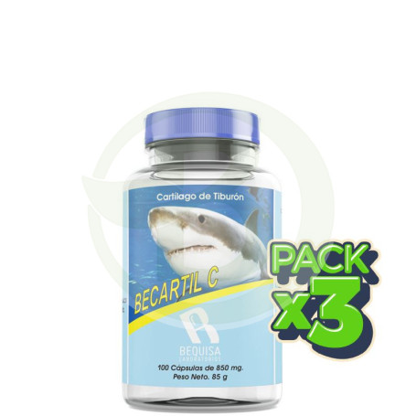Pack 3x Becartil C 100 Cápsulas Bequisa