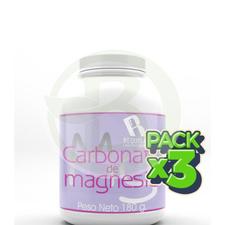 Pack 3x Carbonato De Magnesio 180Gr. Bequisa