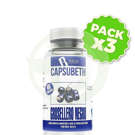 Pack 3x Capsubeth Grosellero Negro 60 Cápsulas Bequisa