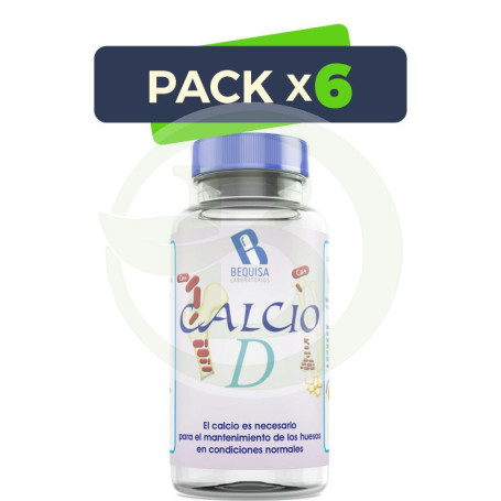 Pack 6x Calcio D 60 Cápsulas Bequisa