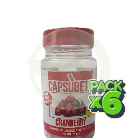 Pack 6x Capsubeth Cranberry 60 Cápsulas Bequisa