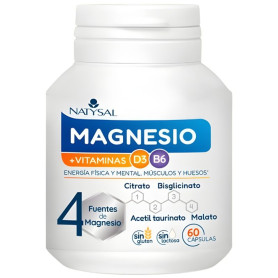 Magnesio Cuatro Fuentes 60 Cápsulas Natysal