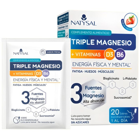 Triple Magnesio 20 Sobres Natysal