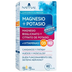 Magnesio + Potasio + D3 + K2 60 Cápsulas Natysal