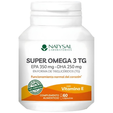 Súper Omega 3 Tg (350 Epa-250 Dha) 60 Cápsulas Natysal