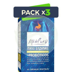 Pack 3x Maxi Enzimas con Probióticos 40 Cápsulas Estado Puro - Tongil