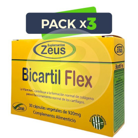 Pack 3x Bicartil Flex 30 Capsulas Zeus