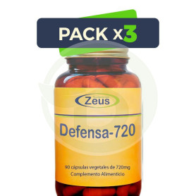 Pack 3x Defensa 720 90 Capsulas Zeus