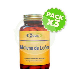 Pack 3x Melena De Leon 180 Capsulas Zeus