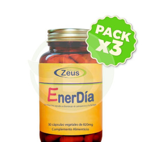 Pack 3x Enerdía 30 Cápsulas Vegetales Zeus