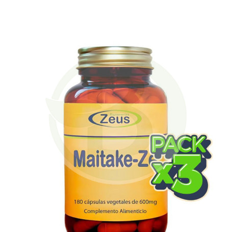 Pack 3x Hongo Maitake-Ze 180 Cápsulas Vegetales Zeus