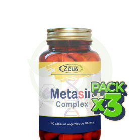 Pack 3x Metasin Complex 60 Cápsulas Vegetales Zeus