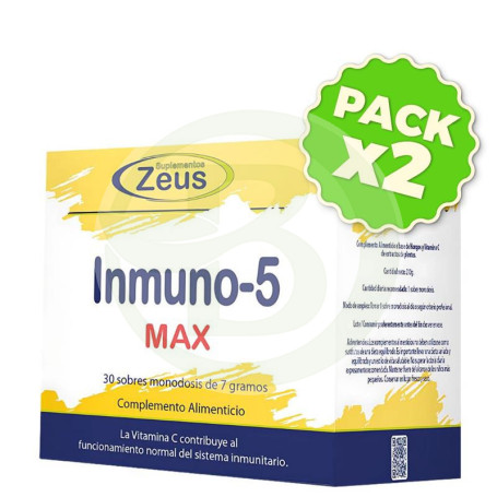 Pack 2x Inmuno-5 Max 30 Sobres Zeus