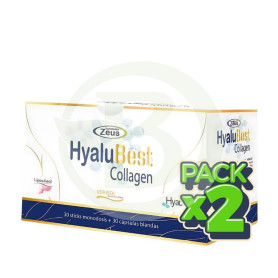 Pack 2x Hyalubest Collagen 30 Sticks + 30 Cápsulas Zeus