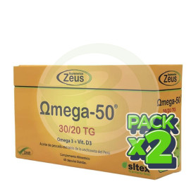 Pack 2x Omega-50 30/20 Tg 60 Cápsulas Zeus