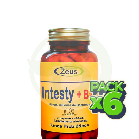 Pack 6x Intesty+Bac 90 Capsulas Zeus