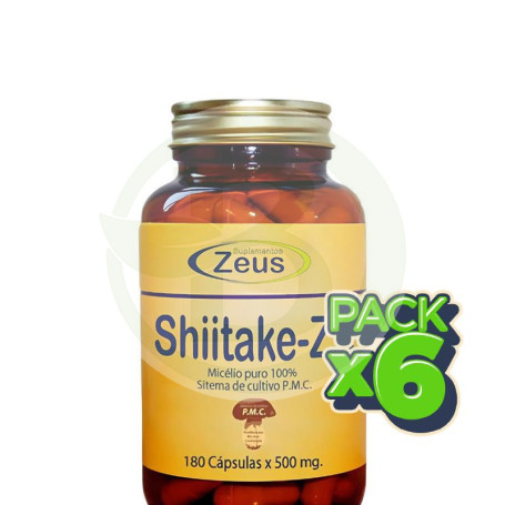 Pack 6x Shiitake Ze 180 Capsulas Zeus