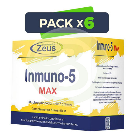 Pack 6x Inmuno-5 Max 30 Sobres Zeus