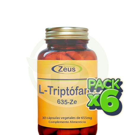 Pack 6x L-Triptofano 635-Ze 30 Cápsulas Vegetales Zeus