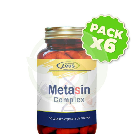 Pack 6x Metasin Complex 60 Cápsulas Vegetales Zeus