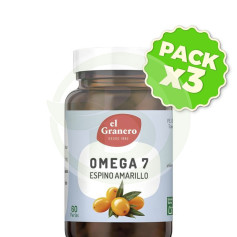 Pack 3x Omega 7 Espino Amarillo 60 Perlas Granero