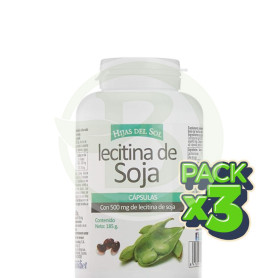 Pack 3x Lecitina Soja 500Mg. 250 Perlas Hijas del Sol