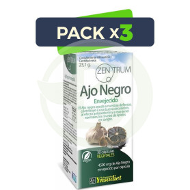 Pack 3x Zentrum Extracto de Ajo Negro Envejecido 30 Cápsulas Ynsadiet